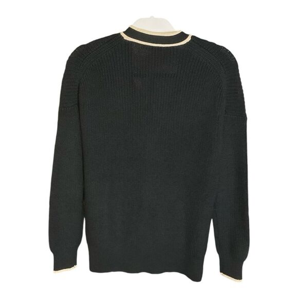 J Crew Tipped V-neck Cotton Cardigan Sweater Size S - Picture 2 of 2